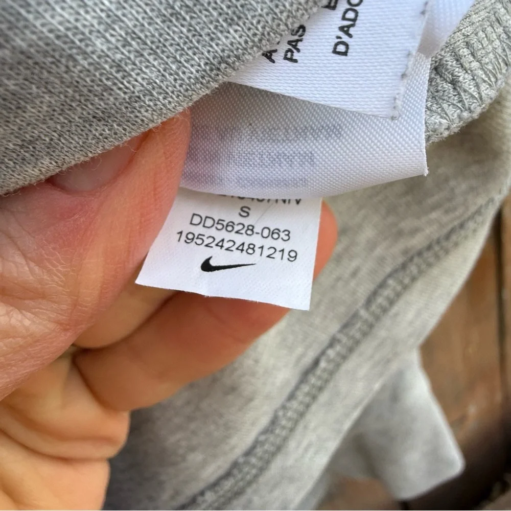 Nike Womens Heather Gray Baggy Cropped Mock Neck Sweatshirt Size Small - Picture 6 of 10